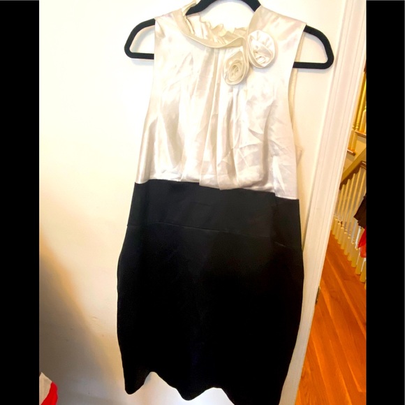 Nightway black&white satin dress 16w - Picture 1 of 7
